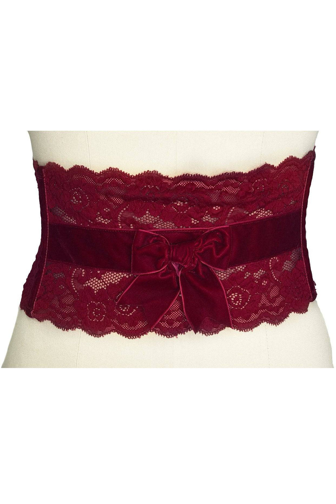 Audrey Lace Belt (Wine) - Kitten D'Amour