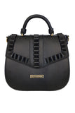 La Parisienne Ruffle Handbag (Black)