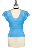 Peacocks And Palaces Lace Top (Blue)