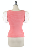 Botanica Striped Ruched Top (Pink)