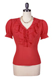 D'Amour Frill Front Top (Red)