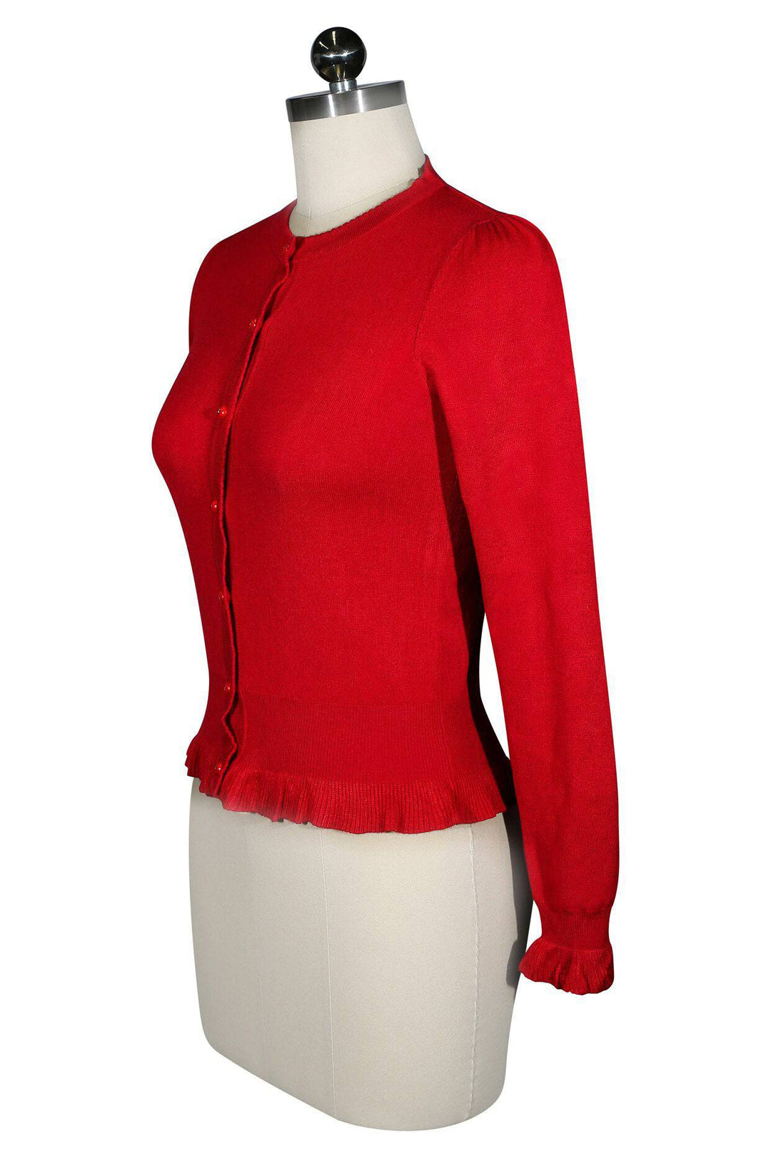D'Amour Long Sleeve Cardigan (Red) - Kitten D'Amour