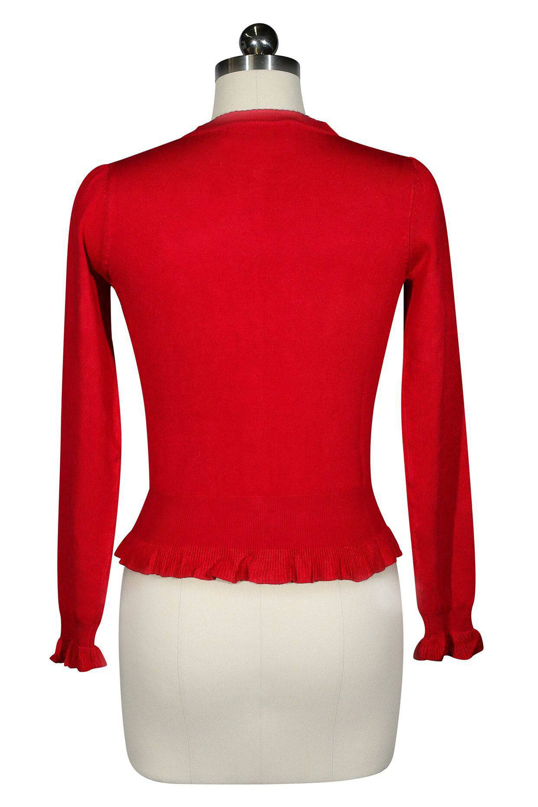 D'Amour Long Sleeve Cardigan (Red) - Kitten D'Amour
