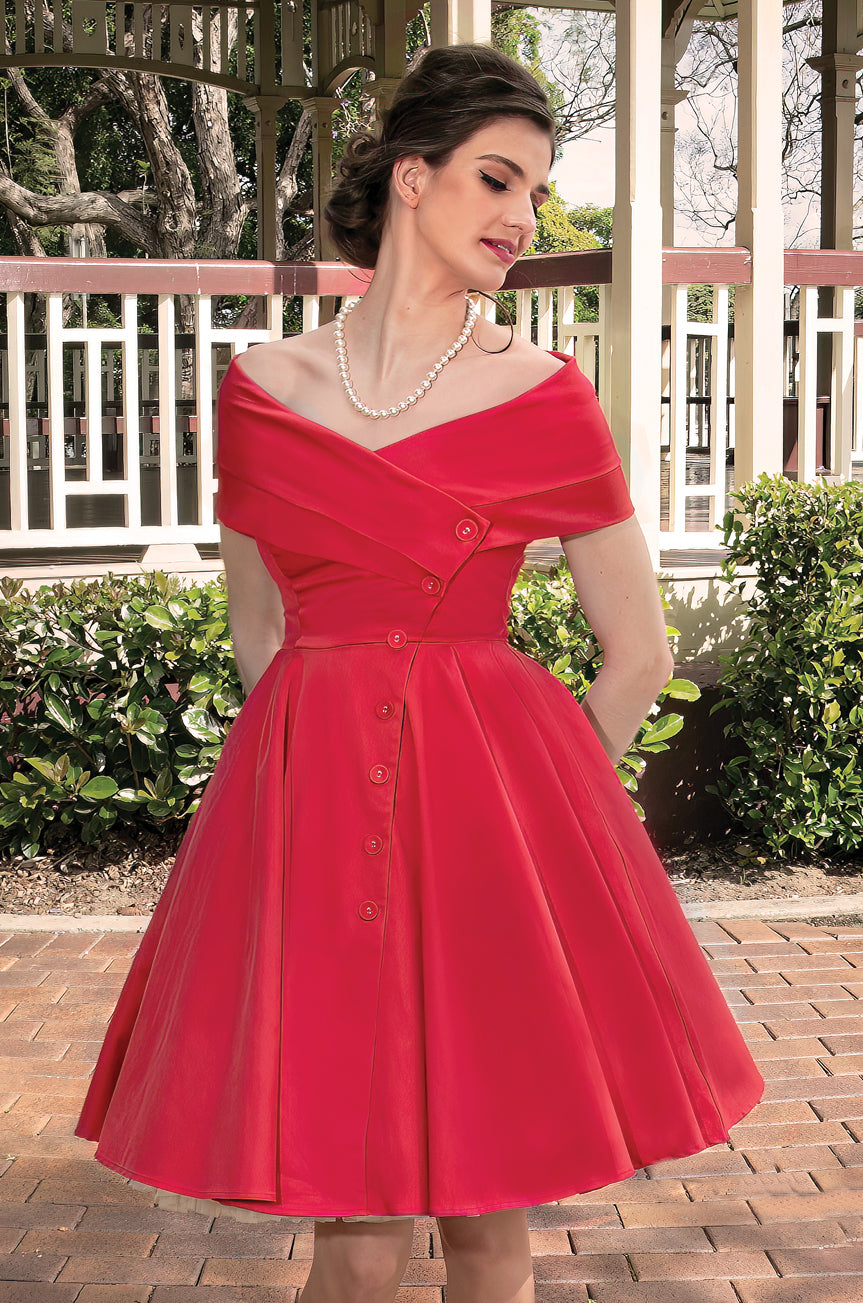 D'Amour L'Avenue Dress (Red) - Kitten D'Amour
