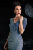 Galaxy Vamp Dress (Navy)
