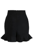 Regency Black Ruffle Shorts