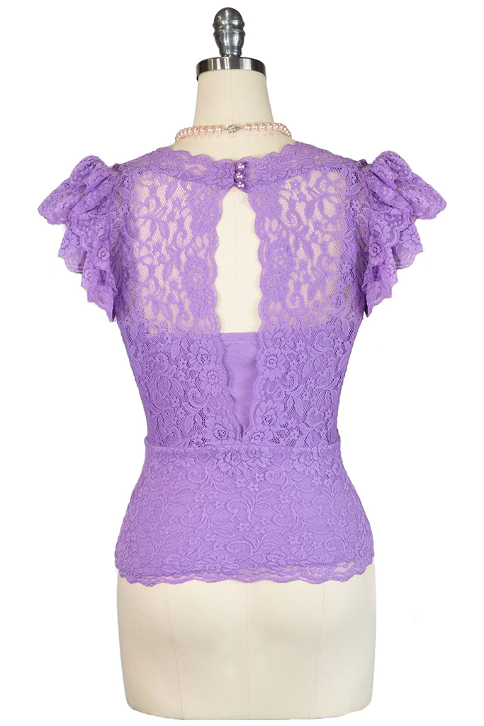 Peacocks And Palaces Lace Top (Purple)