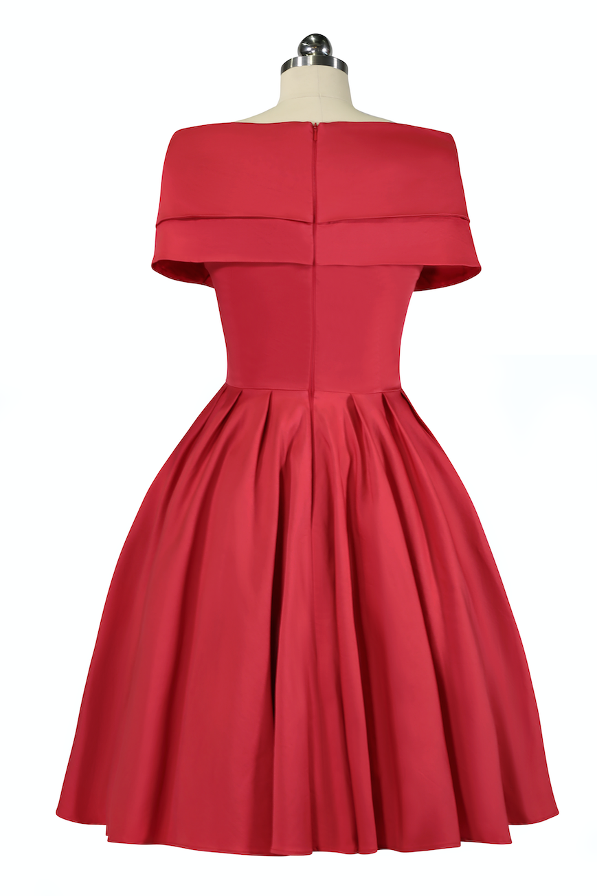 classic silhouette red dress Buy D'Amour L'Avenue Dress Red
