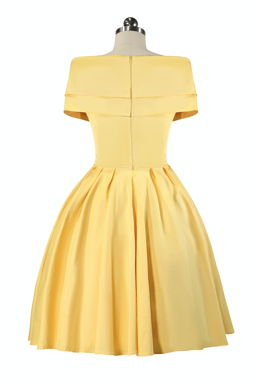 Buy Kitten D'Amour L'Avenue Dress - Stunning Yellow Vintage-Inspired Look Buy Kitten D'Amour L'Avenue Dress - Stunning Yellow Vintage-Inspired Look