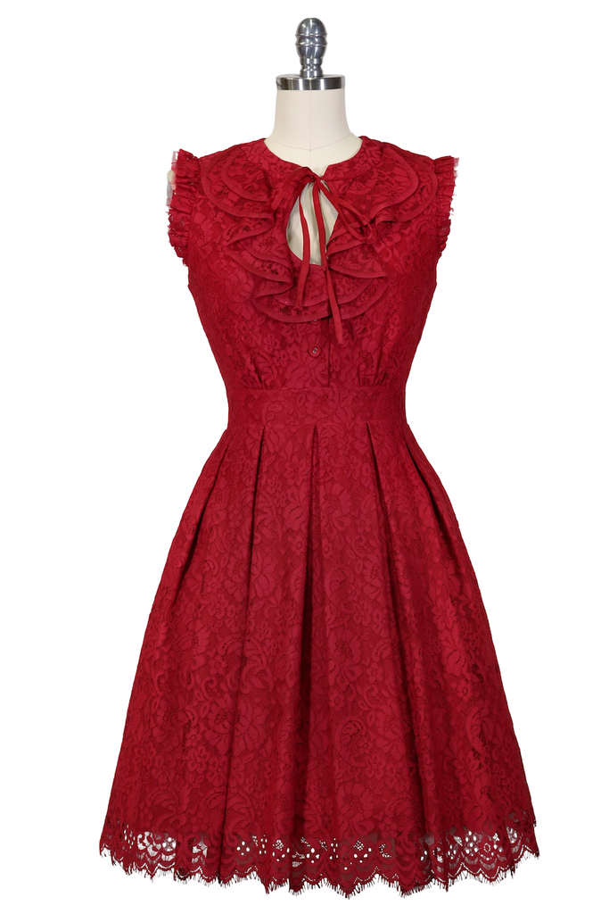Lovey Dovey Lace Dress (Rose)