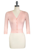 Madame Coco V Neck Cardigan (Peach Pink)
