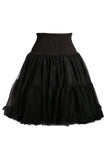 Luxury Shirred Petticoat (Black) - Kitten D'Amour