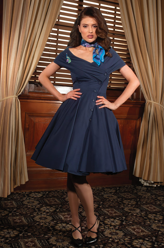 Peacocks And Palaces L'Avenue Dress (Navy)