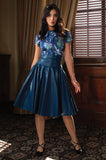 Peacocks And Palaces Faux Leather Skirt