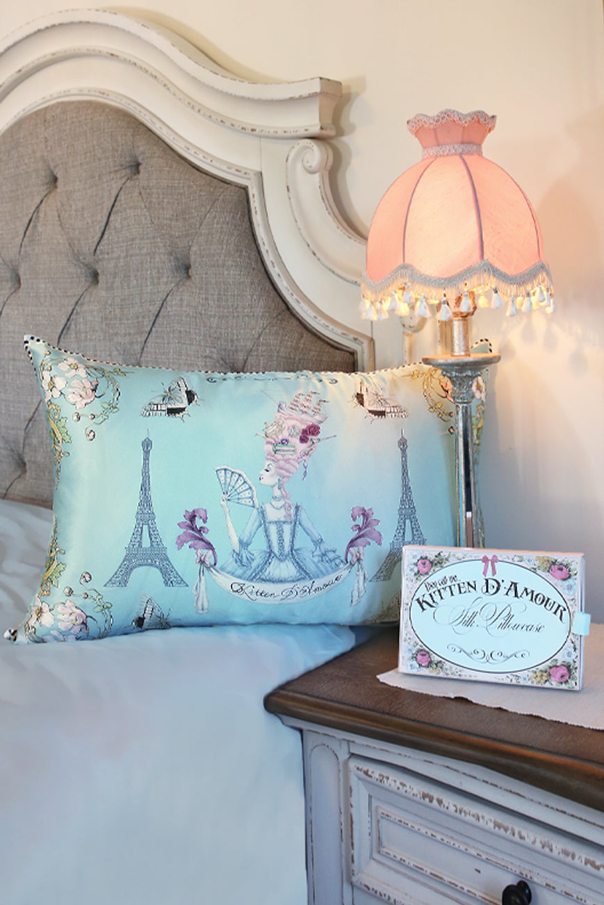 Marie Antoinette 100% Silk Pillowcase - Kitten D'Amour