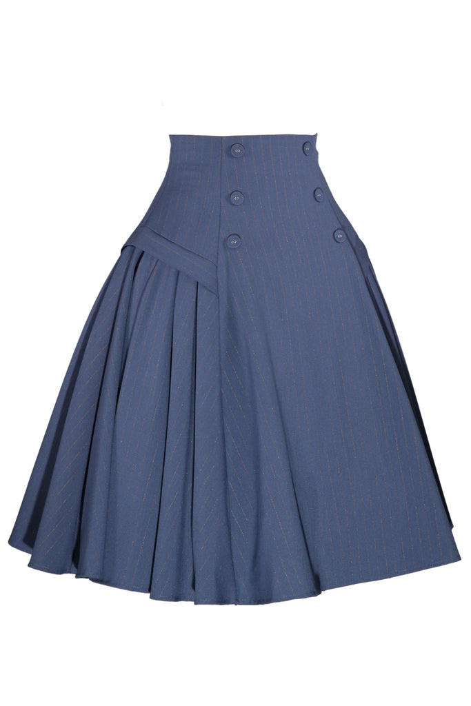 Peacocks And Palaces Pinstripe Full Skirt