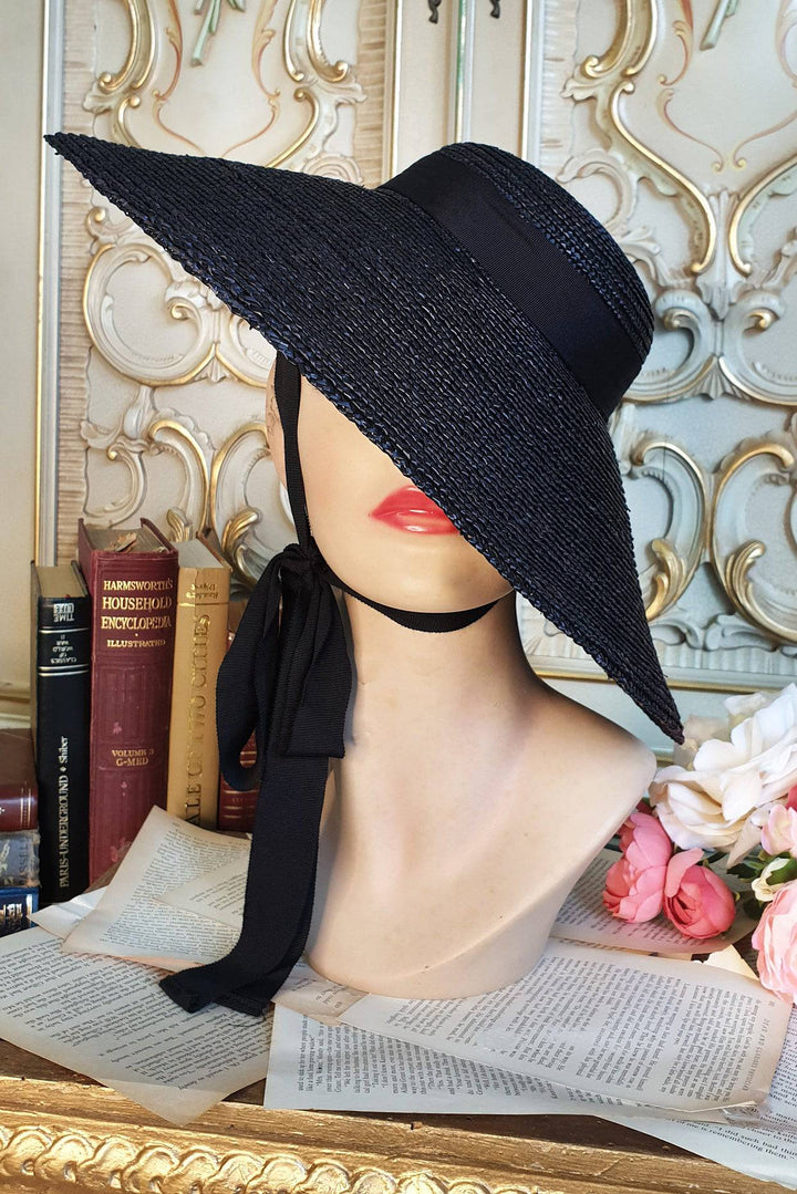 Riviera Hat (Black) - Kitten D'Amour