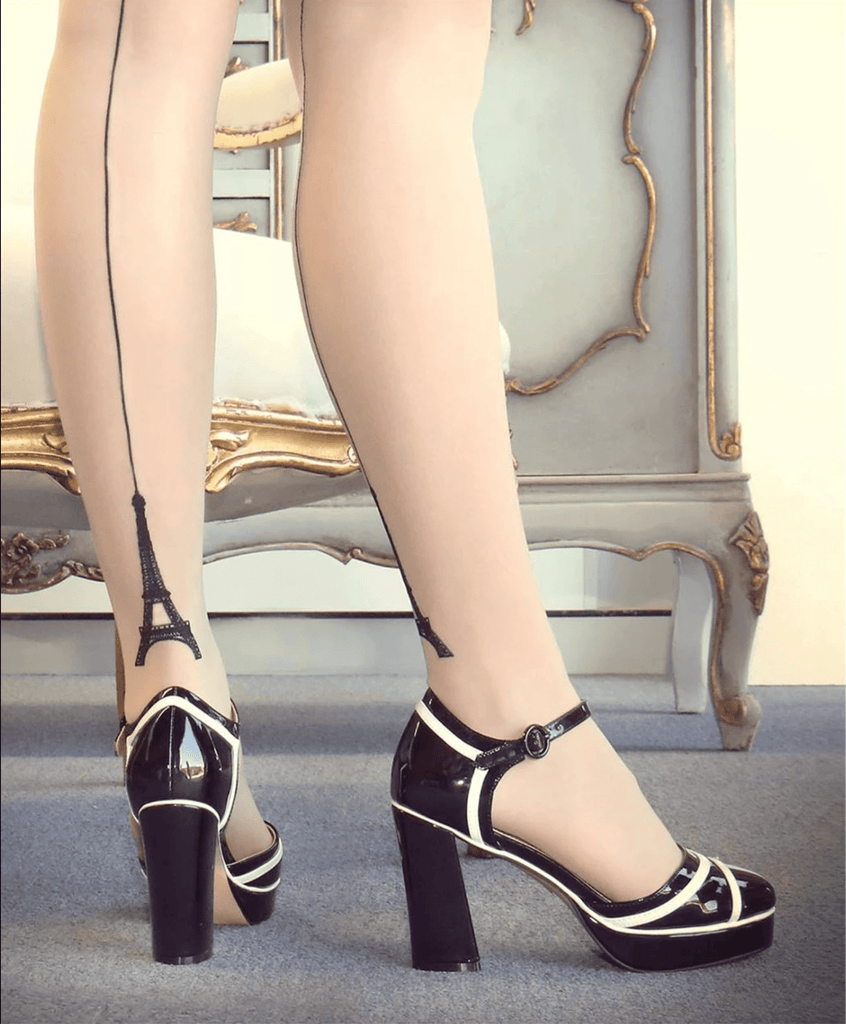 Pantyhose Back Seam Eiffel Tower