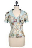 Snakes And Ladders Collar Jersey Top