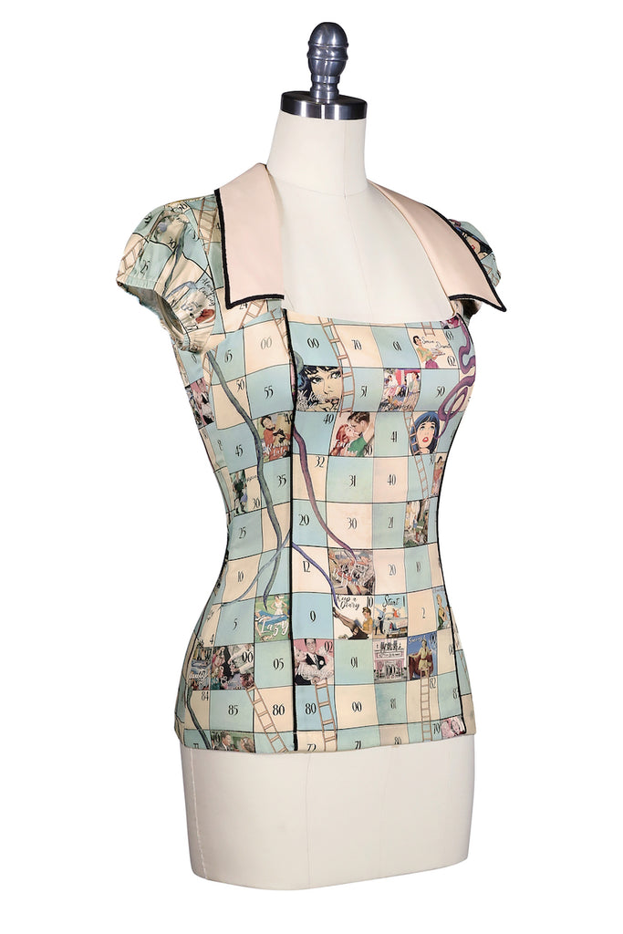Snakes And Ladders Collar Top