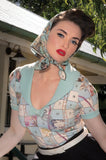 Snakes And Ladders Collar Jersey Top