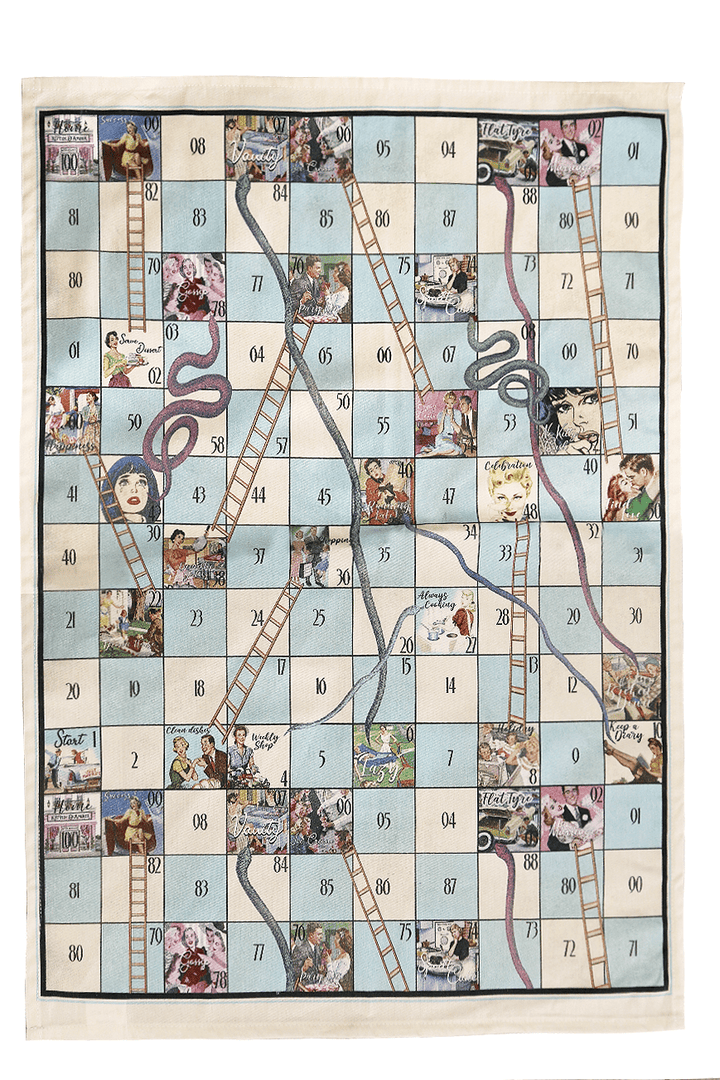 Snakes And Ladders Tea Towel - Kitten D'Amour