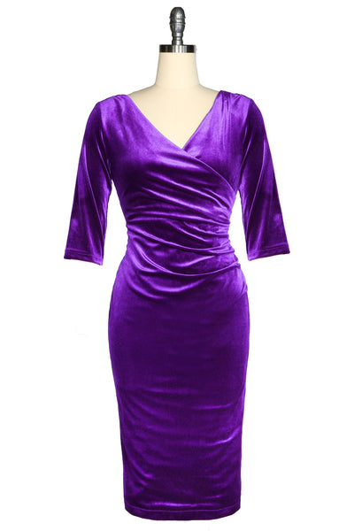 Velvet Vamp Dress (Purple)