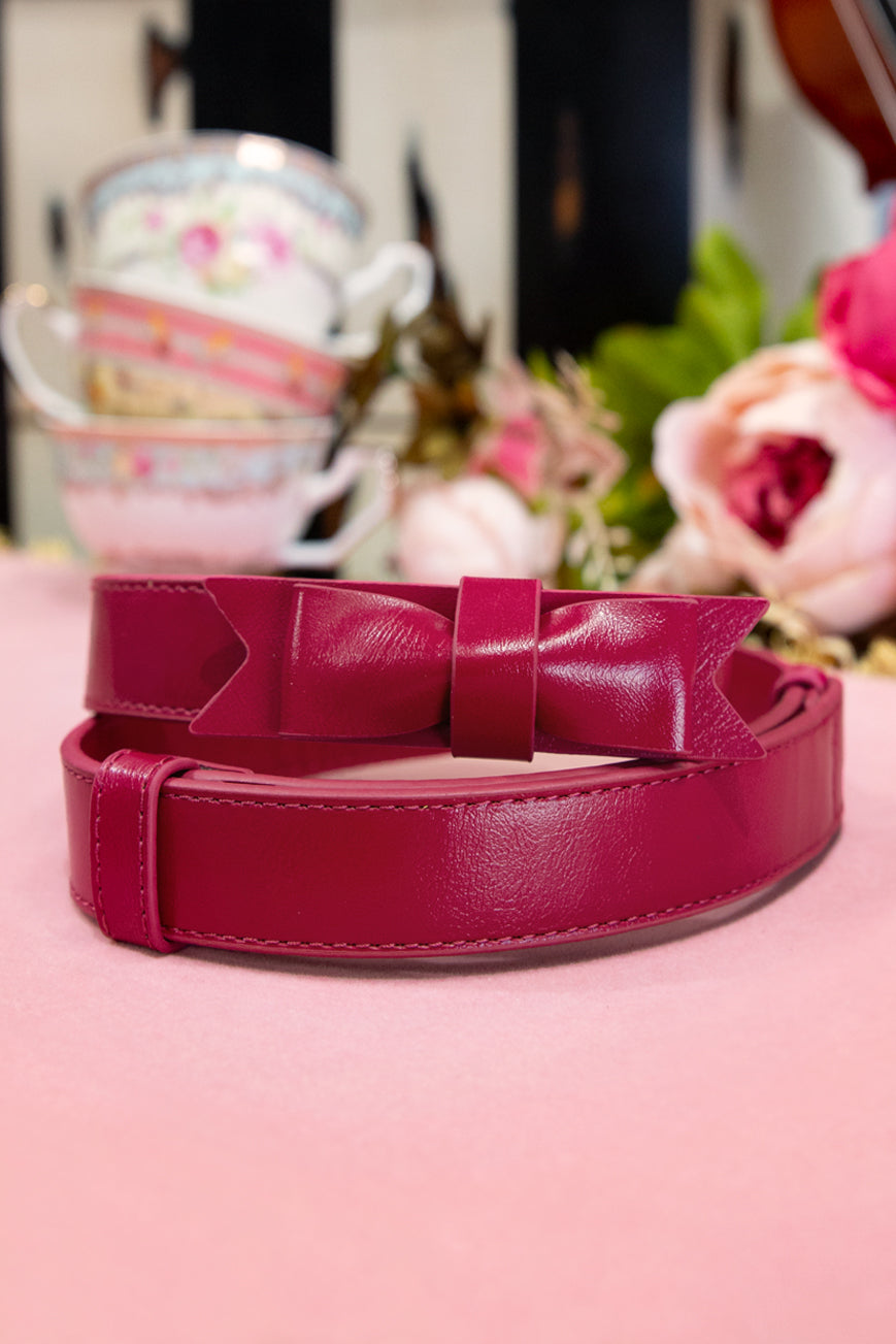 Charm School Belt (Burgundy) - Kitten D'Amour