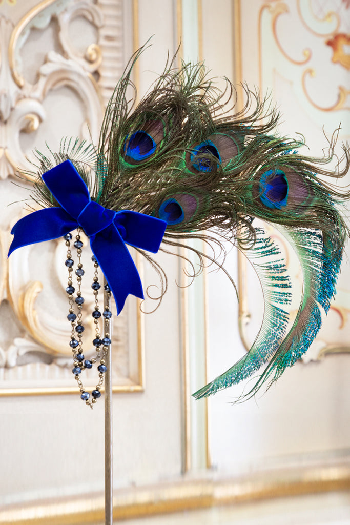 Peacocks And Palaces Beaded Feather Fascinator