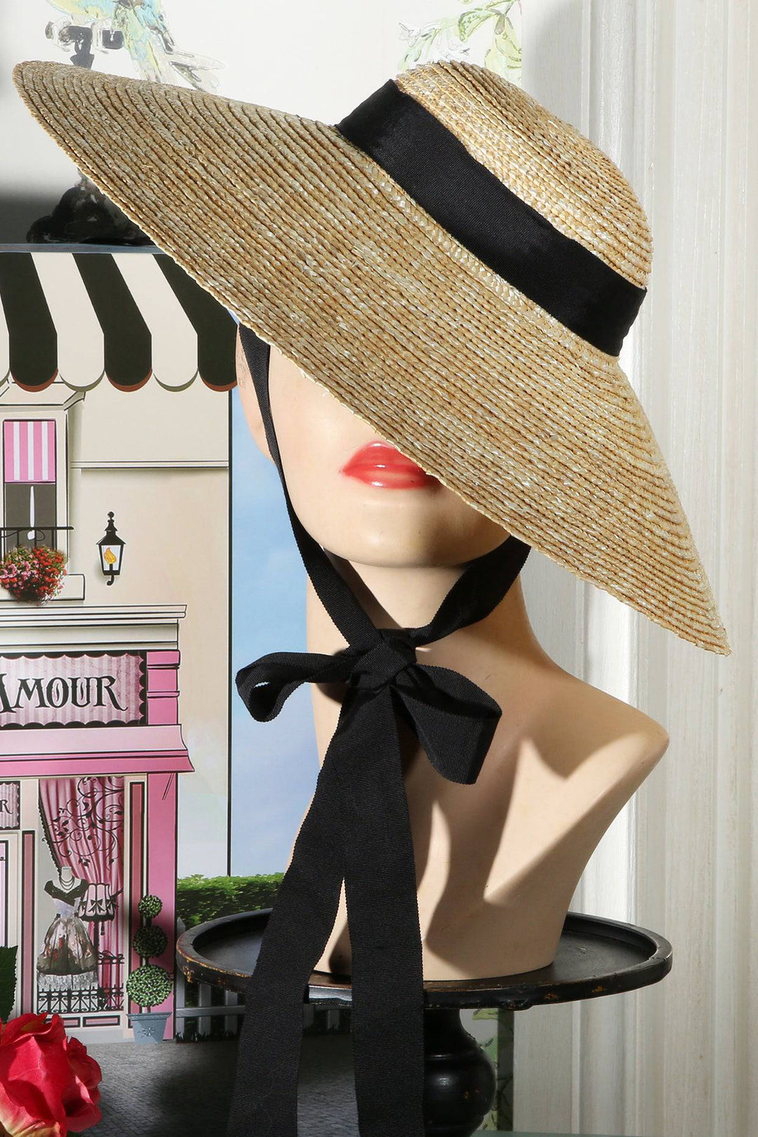 Riviera Hat (Straw) - Kitten D'Amour